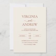 Minimalist Terracotta Wedding Monogram