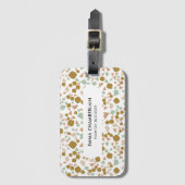 Minimalist Terrazzo Print Modern Custom   Gepäckanhänger (Vorderseite Vertikal)