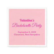 Minimalist Text-Based Pink Bachelorette Party