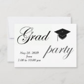 Minimalist Text High School Graduation Party  Einladung (Vorderseite)