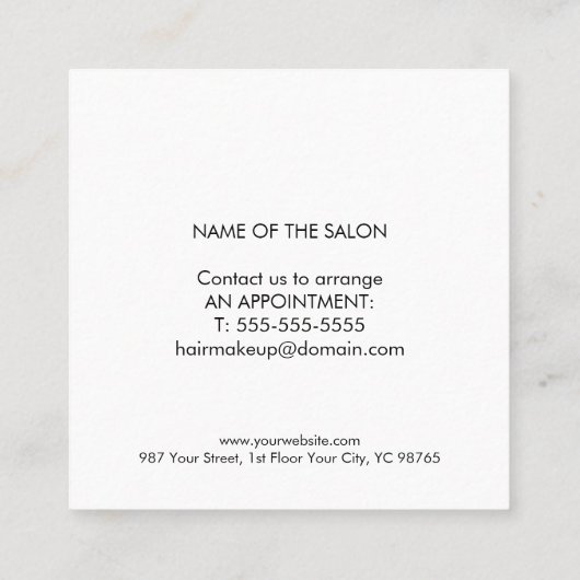 Minimalist Texture White Grey Bold First Visit Rabattkarte (Rückseite)