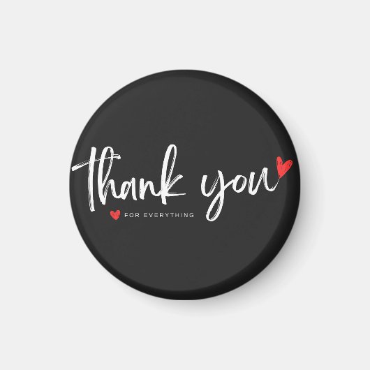 Minimalist Thank You Heart Magnet (Vorne)