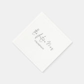 Minimalist The Future Mrs Name Brautparty Serviette (Ecke)