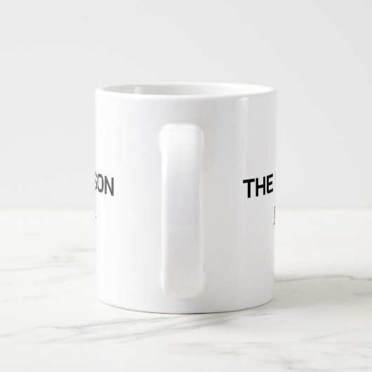 Minimalist "The Reason I Smile" Script Mug Jumbo-Tasse (Rückseite)