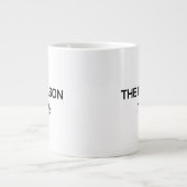 Minimalist "The Reason I Smile" Script Mug Jumbo-Tasse (Vorderseite)