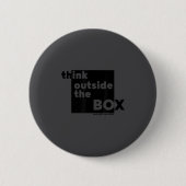 Minimalist Think Outside The Box  Button (Vorderseite)