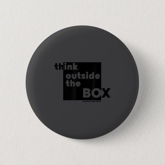 Minimalist Think Outside The Box  Button (Vorderseite)