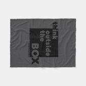 Minimalist Think Outside The Box  Fleecedecke (Vorderseite (Horizontal))