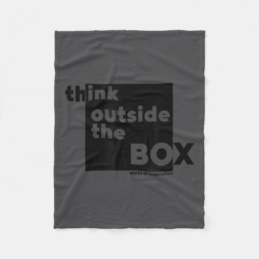 Minimalist Think Outside The Box  Fleecedecke (Vorderseite)