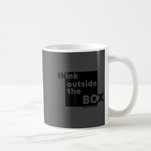 Minimalist Think Outside The Box  Kaffeetasse (Rechts)