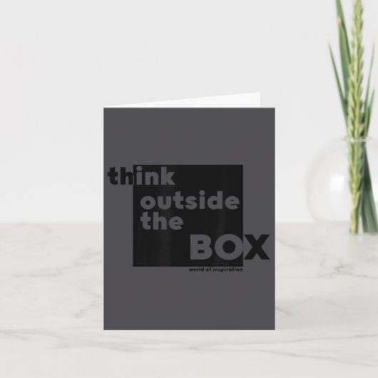 Minimalist Think Outside The Box  Karte (Vorderseite)