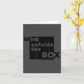 Minimalist Think Outside The Box  Karte (Gelbe Blume)