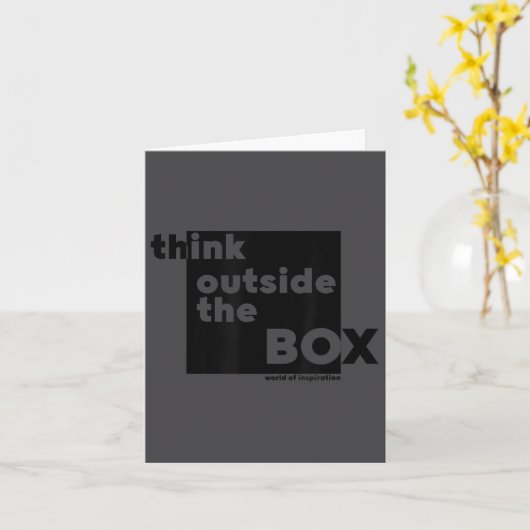 Minimalist Think Outside The Box Karte (Gelbe Blume)