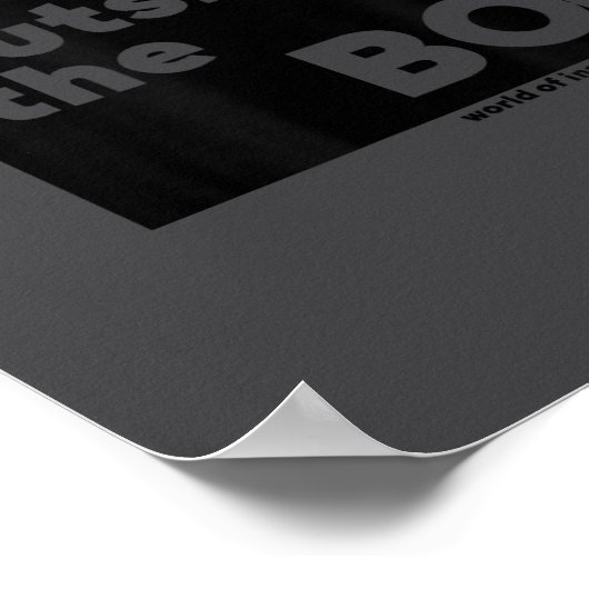 Minimalist Think Outside The Box  Poster (Ecke)