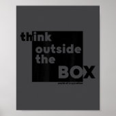 Minimalist Think Outside The Box  Poster (Vorne)