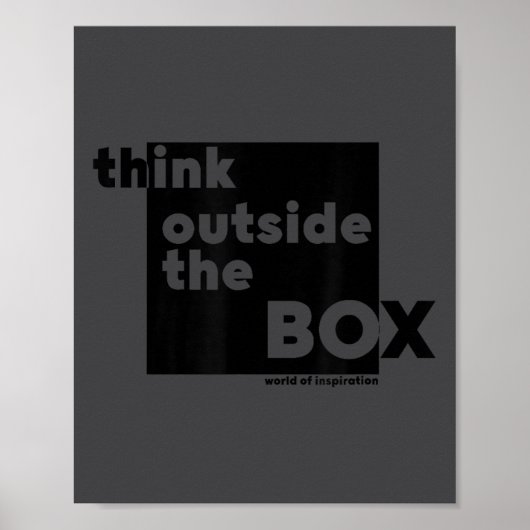 Minimalist Think Outside The Box  Poster (Vorne)