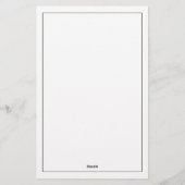 Minimalist Three Letter Monogram Briefpapier (Rückseite)