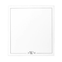 Minimalist Three Letter Monogram Notizblock
