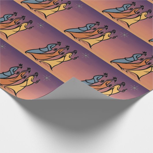 Minimalist Three Wise Men Geschenkpapier (Ecke)