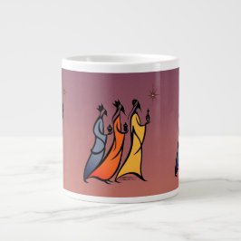 Minimalist Three Wise Men Jumbo-Tasse