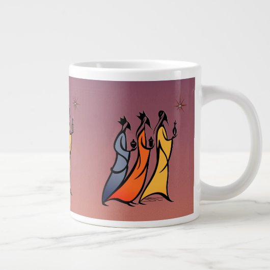 Minimalist Three Wise Men Jumbo-Tasse (Rechts)