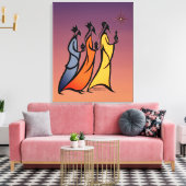 Minimalist Three Wise Men Leinwanddruck (Insitu (Wohnzimmer))