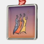 Minimalist Three Wise Men Ornament Aus Metall (Links)