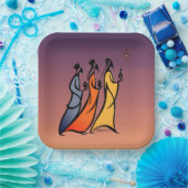 Minimalist Three Wise Men Pappteller (Party)