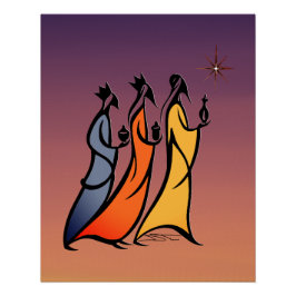 Minimalist Three Wise Men Poster