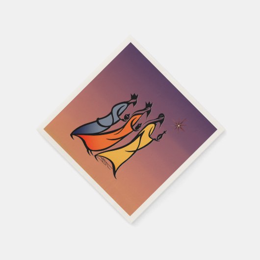 Minimalist Three Wise Men Serviette (Ecke)