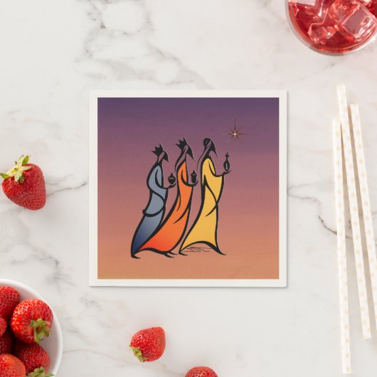 Minimalist Three Wise Men Serviette (Beispiel)