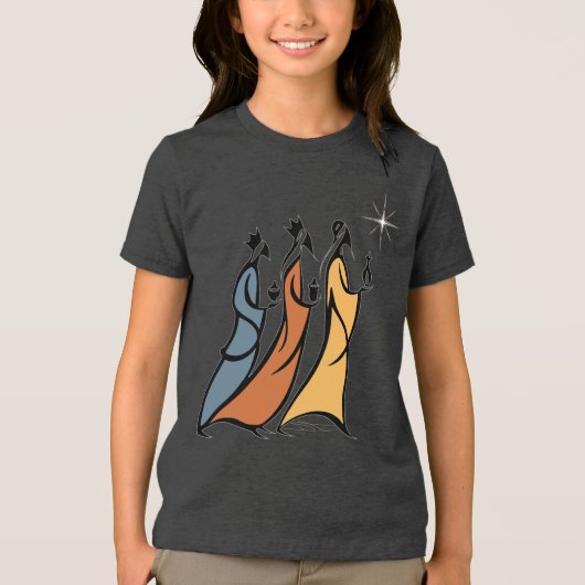 Minimalist Three Wise Men Tri-Blend Shirt (Vorderseite)