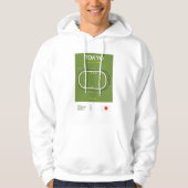 Minimalist Tokyo Horse Racing Course Print Hoodie (Vorderseite)