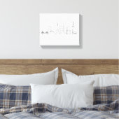 Minimalist Tokyo Skyline Illustration Leinwanddruck (Insitu (Schlafzimmer))