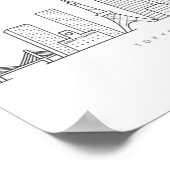 Minimalist Tokyo Skyline Illustration Poster (Ecke)