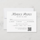 Minimalist Traditional QR Code Photo RSVP (Vorderseite)