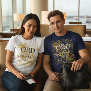 Minimalist Travel City   ORD Chicago Flughafen-Cod T-Shirt