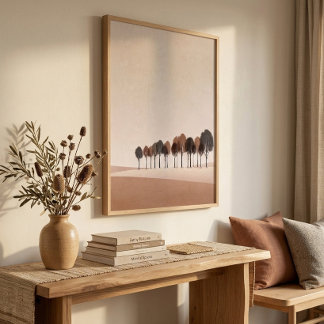 Minimalist Tree Line Wall Art for Living Room Deco Poster