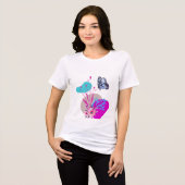 Minimalist Trendy Butterfly Design ADV-creators  Tri-Blend Shirt (Vorderseite voll)