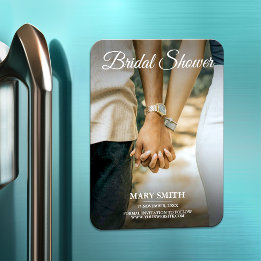 Minimalist Trendy Replace Photo Bridal Shower card Magnet