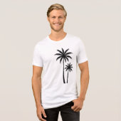 Minimalist Tropical Palm Trees Silhouette Art Tee (Vorderseite voll)