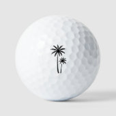 Minimalist Tropical Palm Trees Silhouette Art Tee Golfball (Vorderseite)