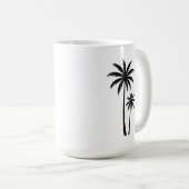 Minimalist Tropical Palm Trees Silhouette Art Tee Kaffeetasse (VorderseiteRechts)