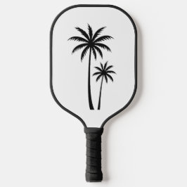 Minimalist Tropical Palm Trees Silhouette Art Tee Pickleball Schläger