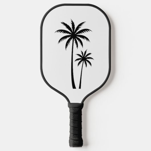 Minimalist Tropical Palm Trees Silhouette Art Tee Pickleball Schläger (Vorderseite)