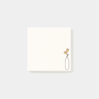 Minimalist Tulip Vase Post-it Klebezettel