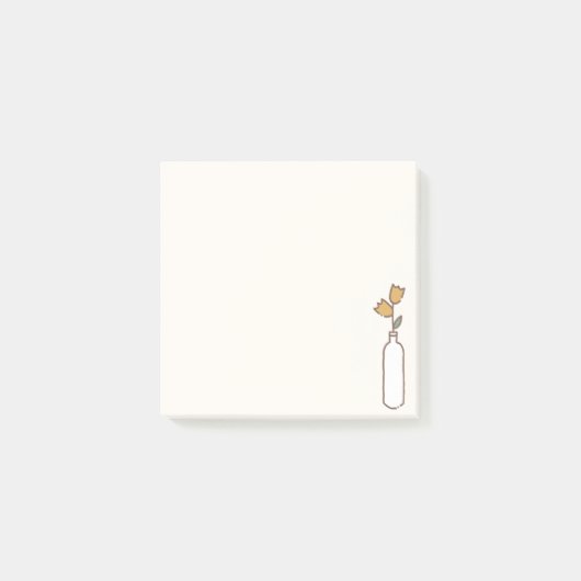 Minimalist Tulip Vase Post-it Klebezettel (Vorderseite)