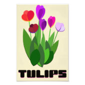 Minimalist Tulips Art Print – Modern Floral Poster (Vorne)