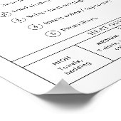 Minimalist Tumble Dryer Instructions Sign Poster (Ecke)
