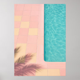 Minimalist Turquoise Pool Poster